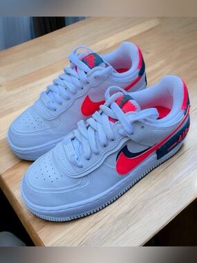 Nike Air Force 1 Women's Sneakers White Pink Size US 6 EUR 36.5 CM 23Authentic